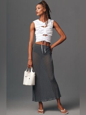 Maeve the Tilda sheer Polka Dot Maxi Skirt